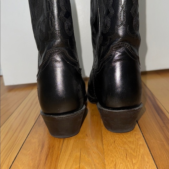 Black Leather Cowboy Boots Women’s Size 6.5 - Picture 8 of 9